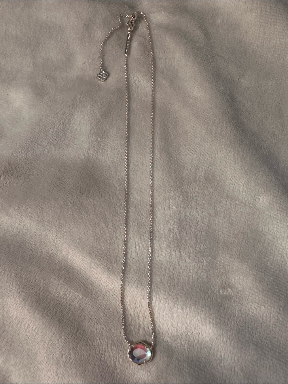 Kendra Scott Gold Chain with Iridescent Crystal Pendant Necklace - Women Jewelry - Picture 2 of 4